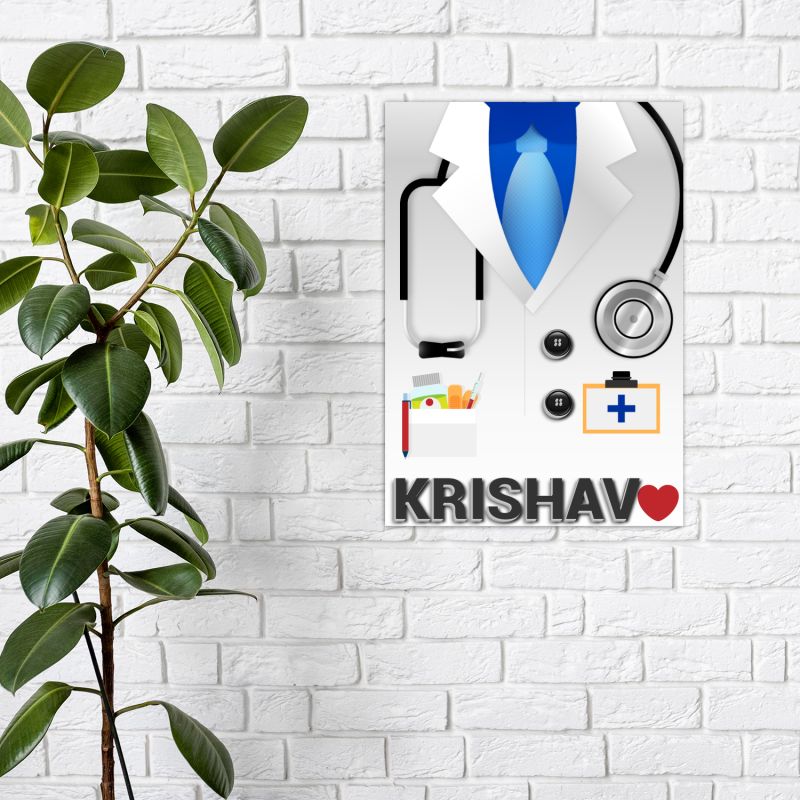 Personalized Doctor Acrylic Photo Frame With 3D Name for Hospital, Clinic & Medical Office Gifts for Doctors Clinic Decoration Items Thankyou Gift For Doctor